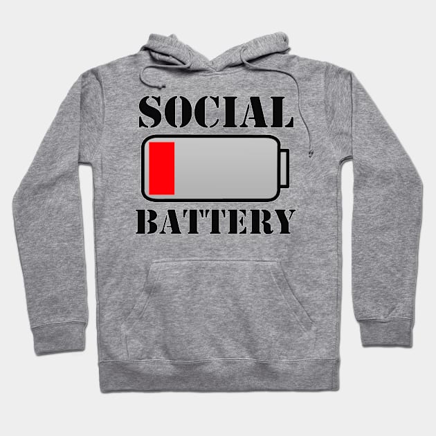 Social battery low Hoodie by Velvet